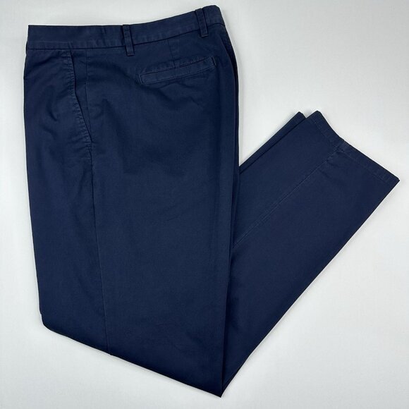 Everlane Uniform Men Navy The Cotton Pleated‎ Minimalist Career Pant W33-35/L30 - Picture 2 of 14